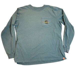 Carhartt Mens T-shirt XL Relaxed Fit Long-Sleeve Pocket Tee 18 Carhartt 89 Logo